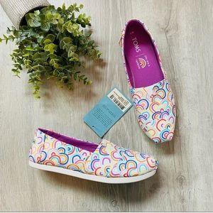 Toms Classic White Rainbow Fields Print Sz‎ 7